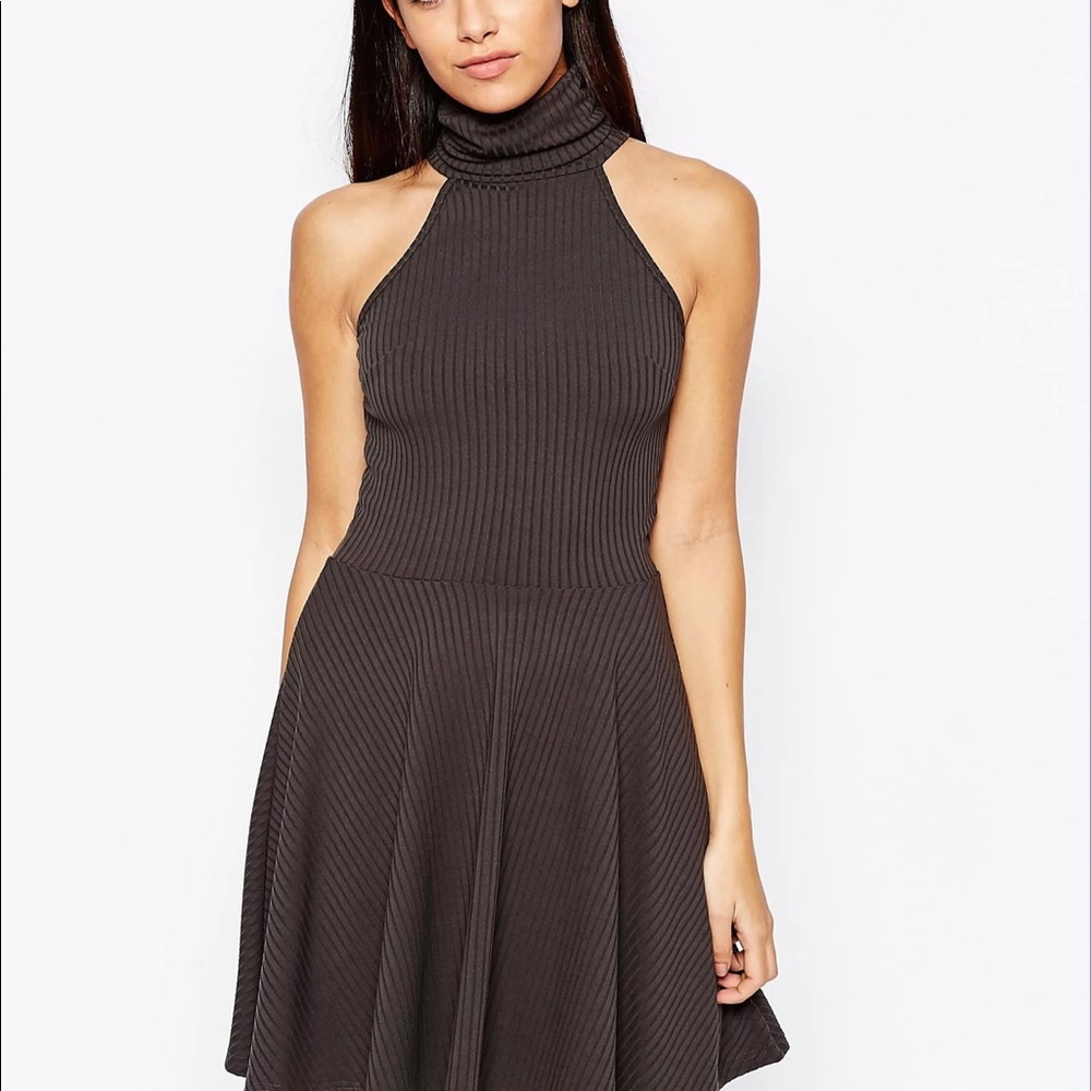 Club L gray ribbed dress